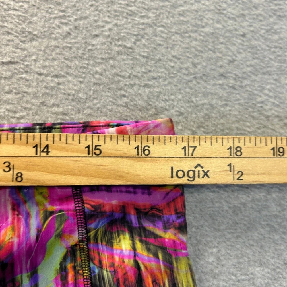 Lululemon High Rise Leggings Womens 14 Pink Purple Abstract Yoga Athletic Pocket